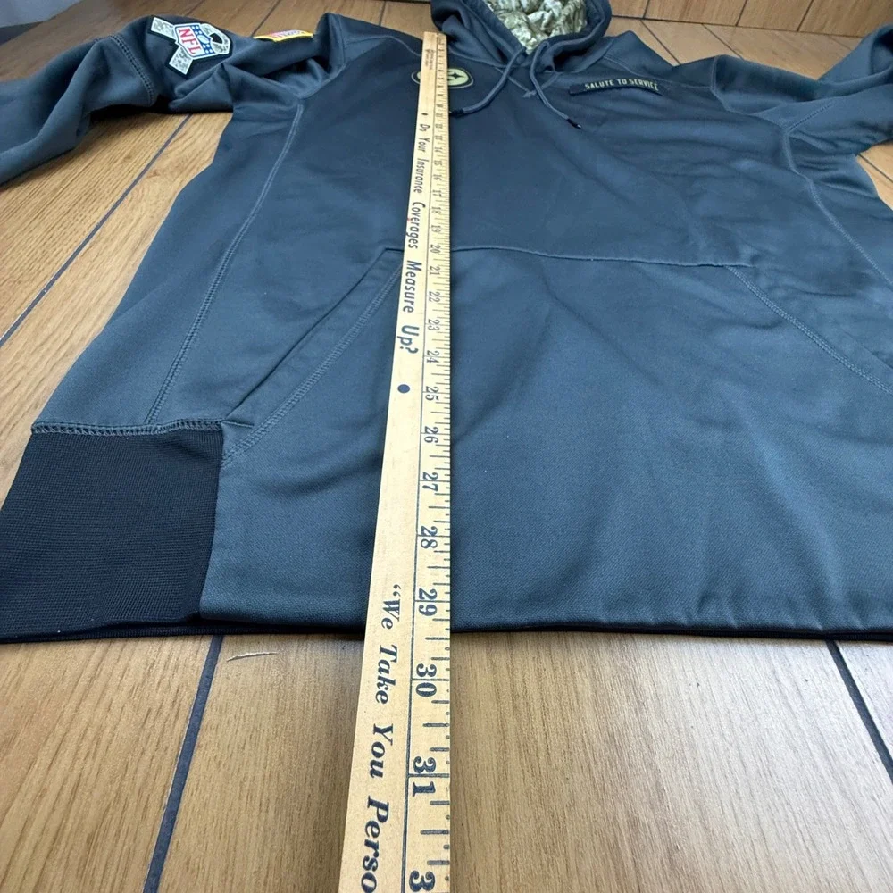 Nike Pittsburgh Steelers Salute to Service Hoodie Mens Large Gray Therma-Fit NFL